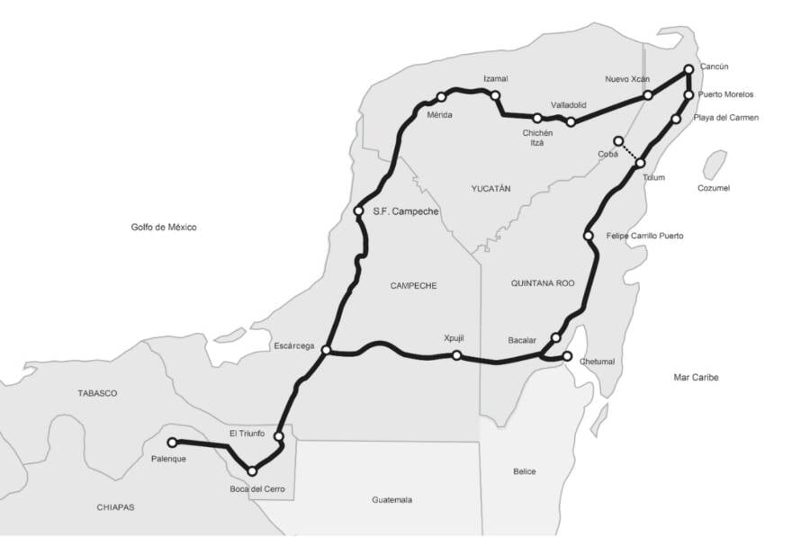 Maya Train Route