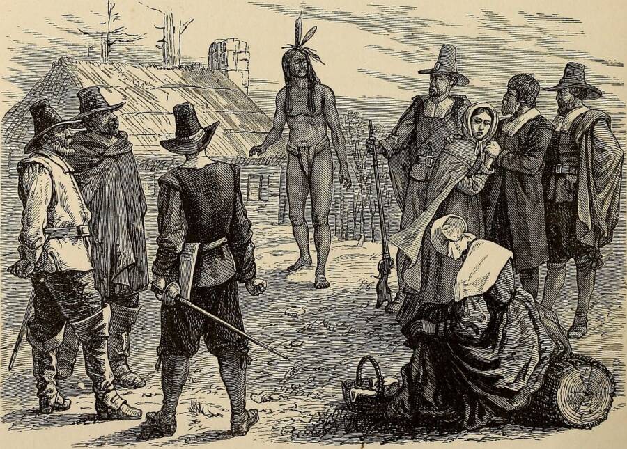 Samoset Meeting The Pilgrims