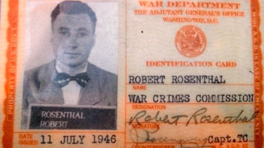 Robert Rosenthal Id Card