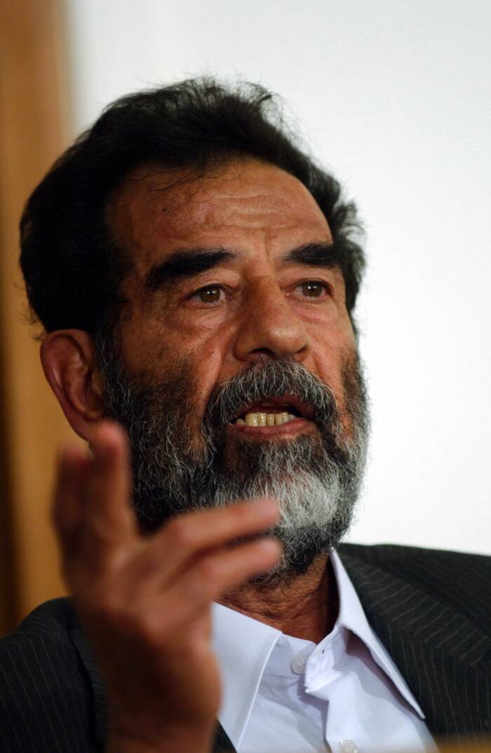 Saddam Hussein At Trial