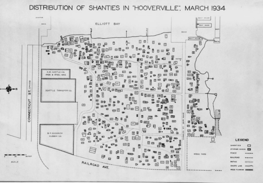 Seattle Hooverville Map