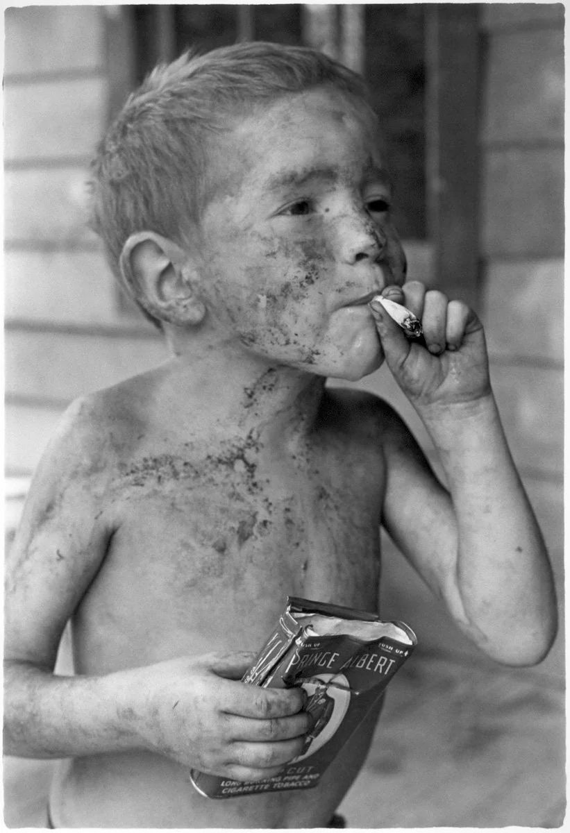 Young Appalachian Boy Smoking A Cigarette