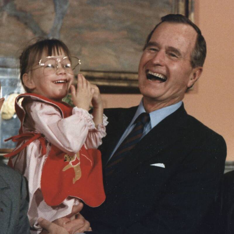 Jessica McClure With President George H. W. Bush