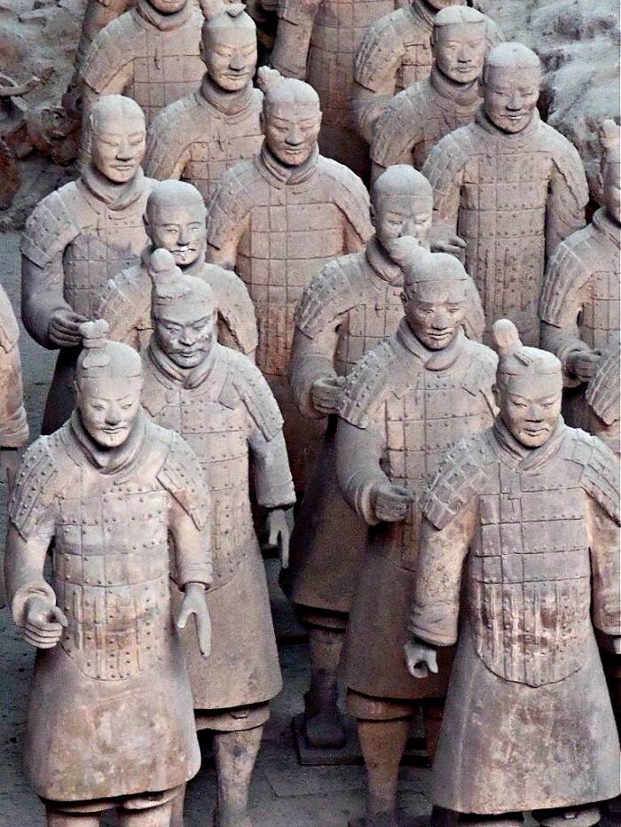 Terracotta Warriors In A Row