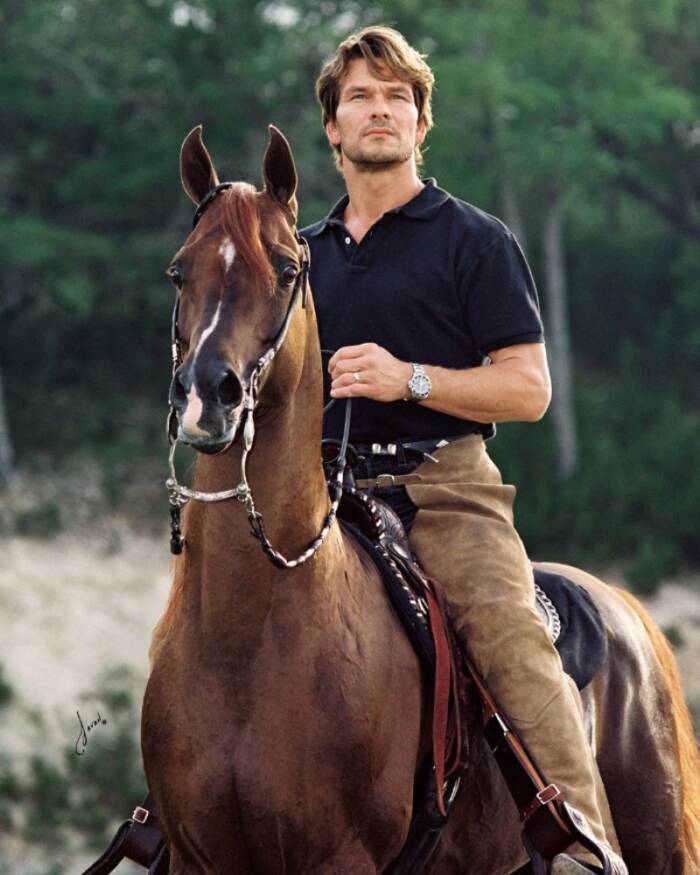 Patrick Swayze On A Horse