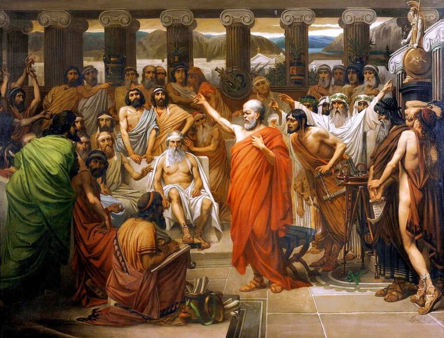 Socrates Addressing A Crowd