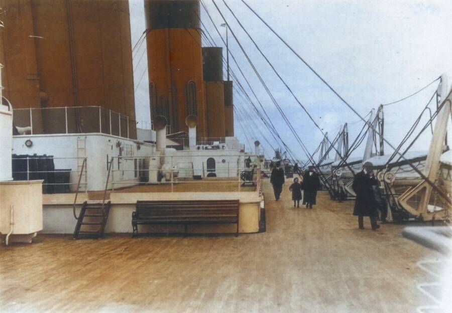 Boat Deck Of The Titanic In Color