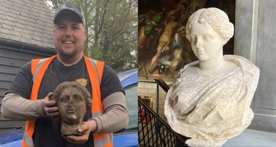 Construction workers discover 2,000-year-old Roman statue in