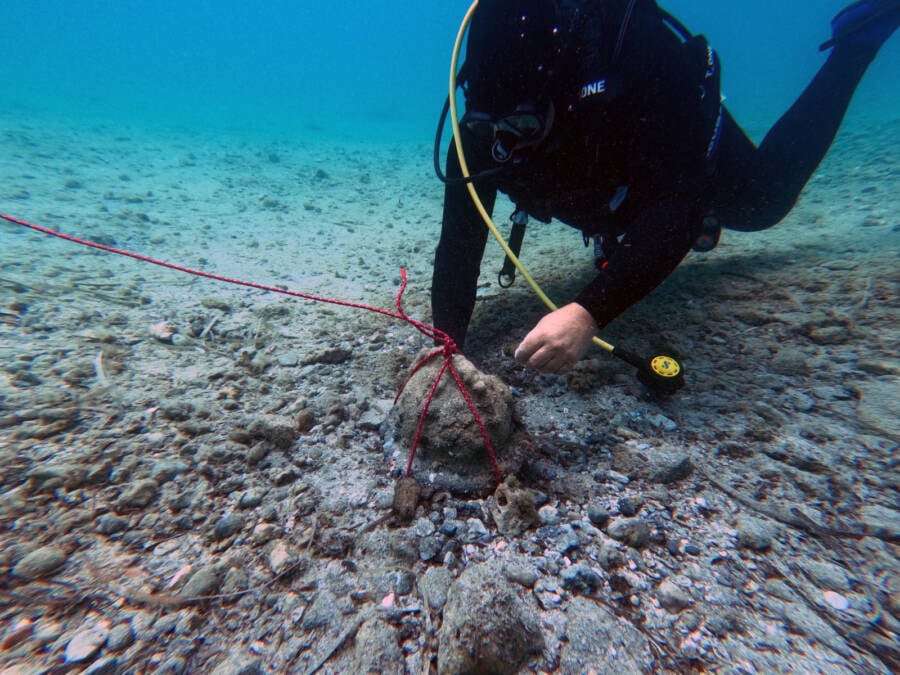 Divers Find Medieval Helmet