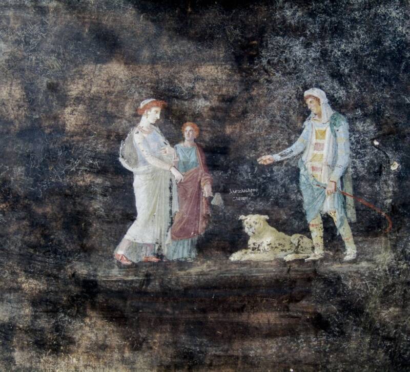 Helen Of Troy Fresco At Pompeii