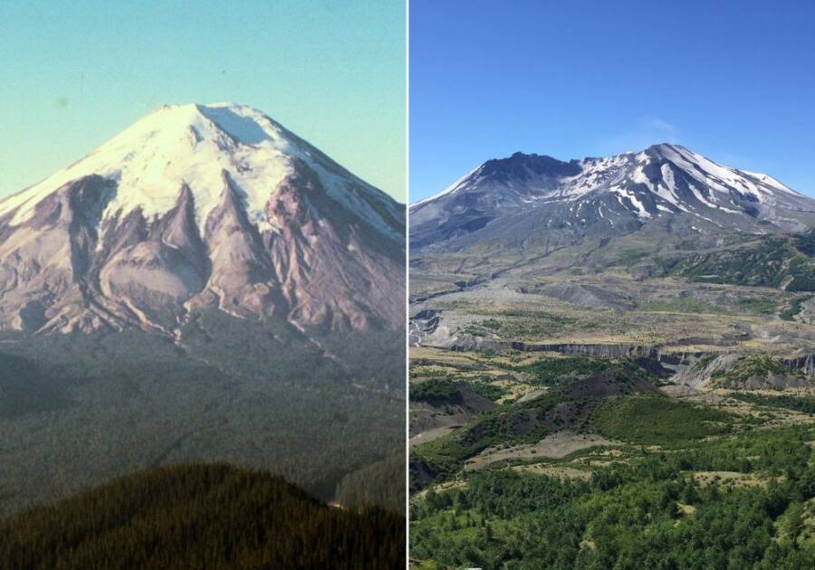 Mount St Helens Before And After