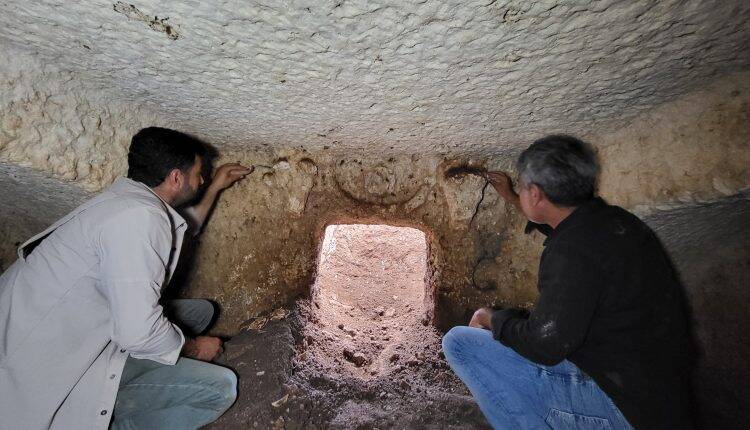 Roman Tomb With Bull Heads