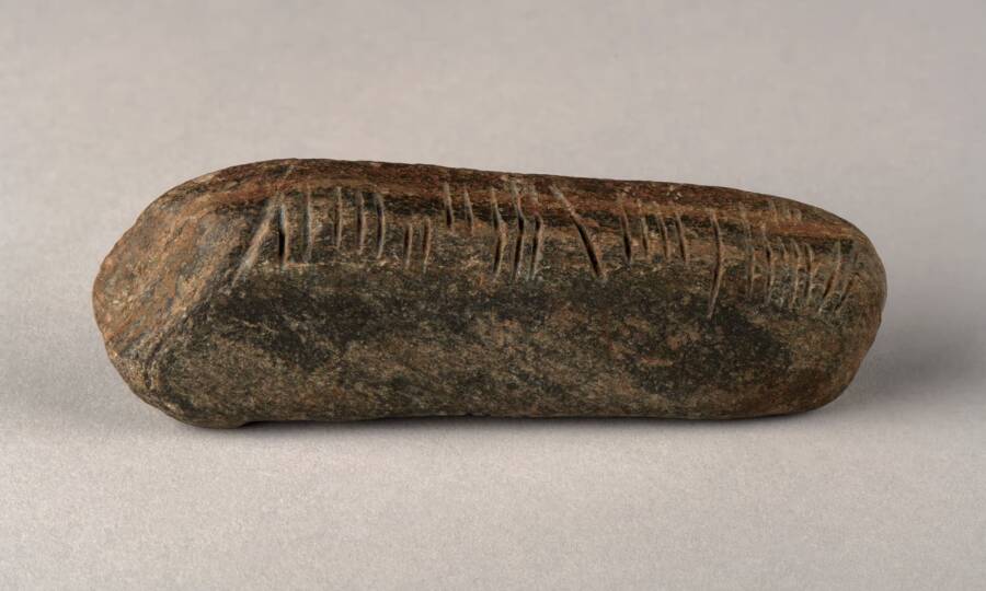 Stone With Ogham Script
