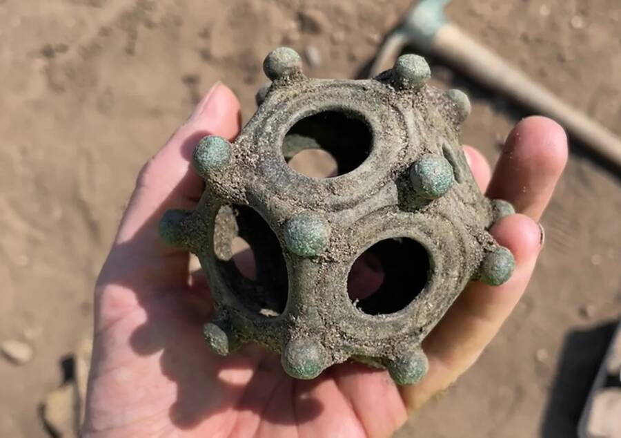 Holding The Roman Dodecahedron