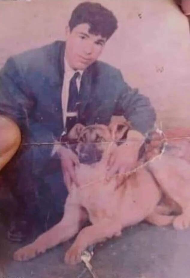 Omar Bin Omran With His Dog