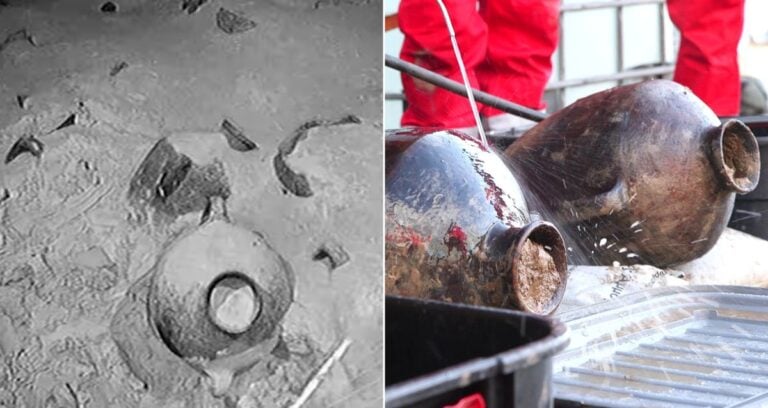 Jars On Seafloor Alongside Amphorae Featured