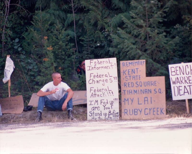 Protestors During The Ruby Ridge Incident