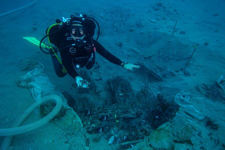 Archaeologist With Wreck