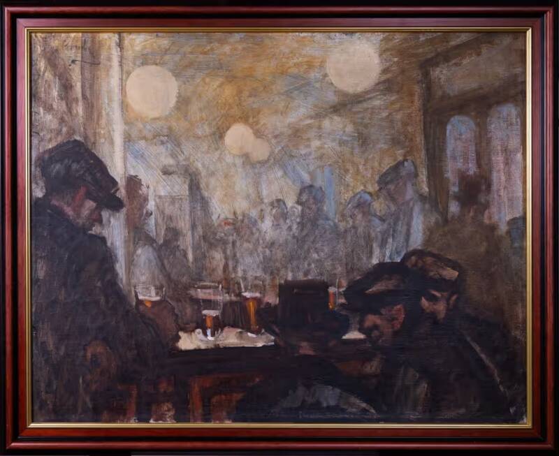 Bar Scene By Norman Cornish