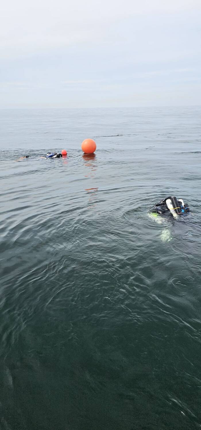 Divers At The Baltic Sea Wreck