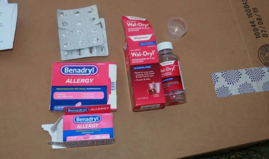 Empty Benadryl Containers