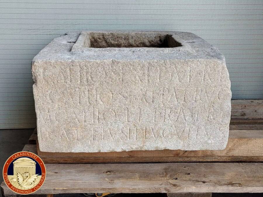 Roman Urn Found In Italian Garden