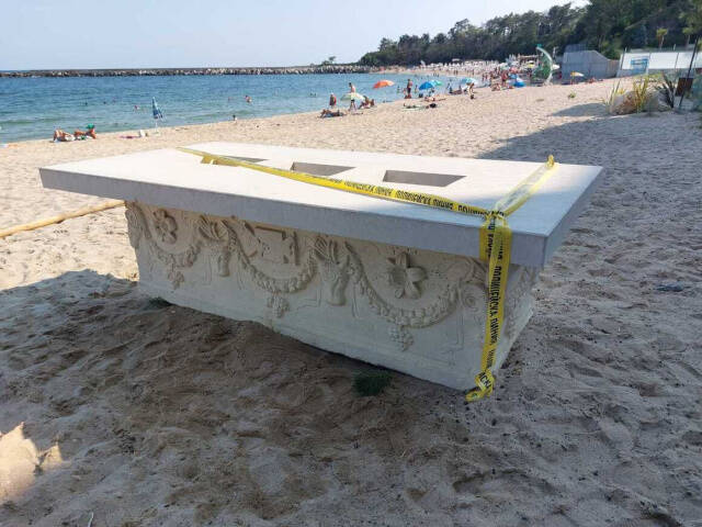 Roman Sarcophagus On Bulgarian Beach