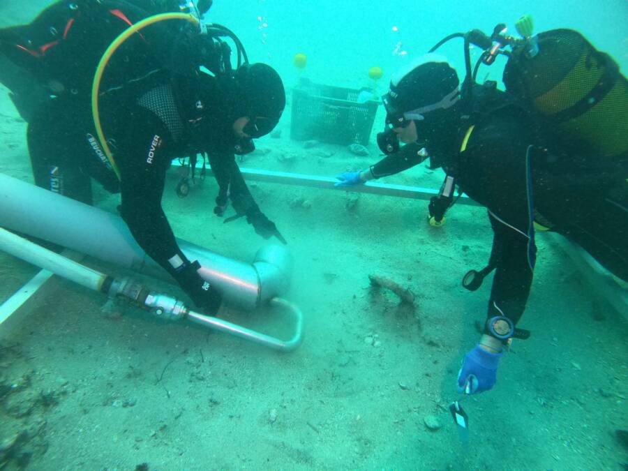 Underwater Archaeologists At Work