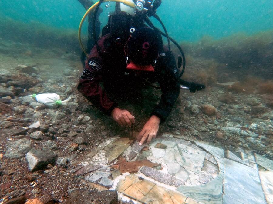 Underwater Roman Mosaic Floor