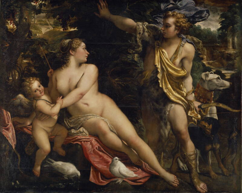 Venus Adonis And Cupid