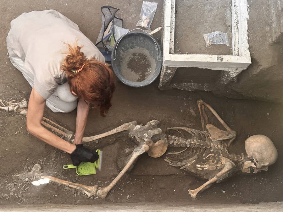 Skeleton Of Pompeii Victim