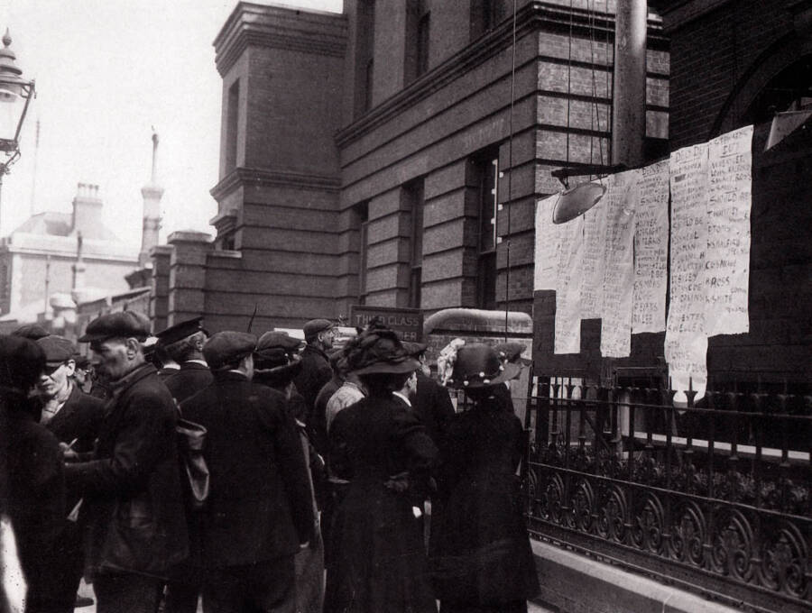 Waiting For News About Titanic Survivors