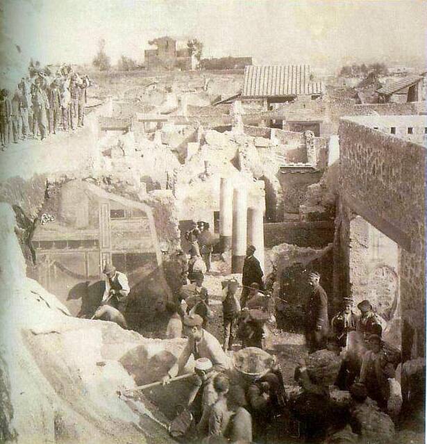 19th Century Excavations In Pompeii