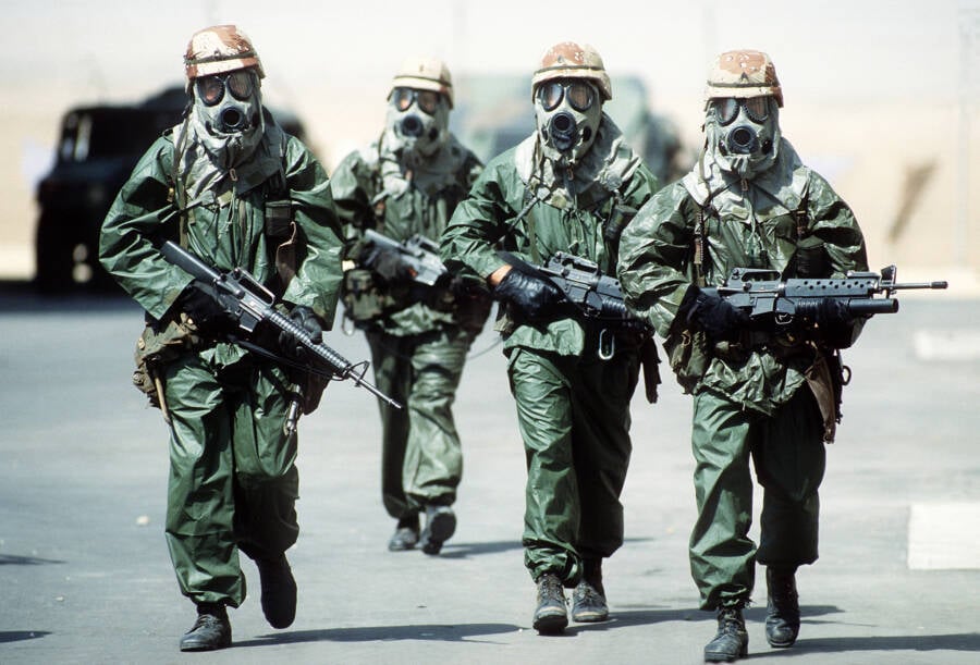 Chemical Weapon Suits During The Gulf War