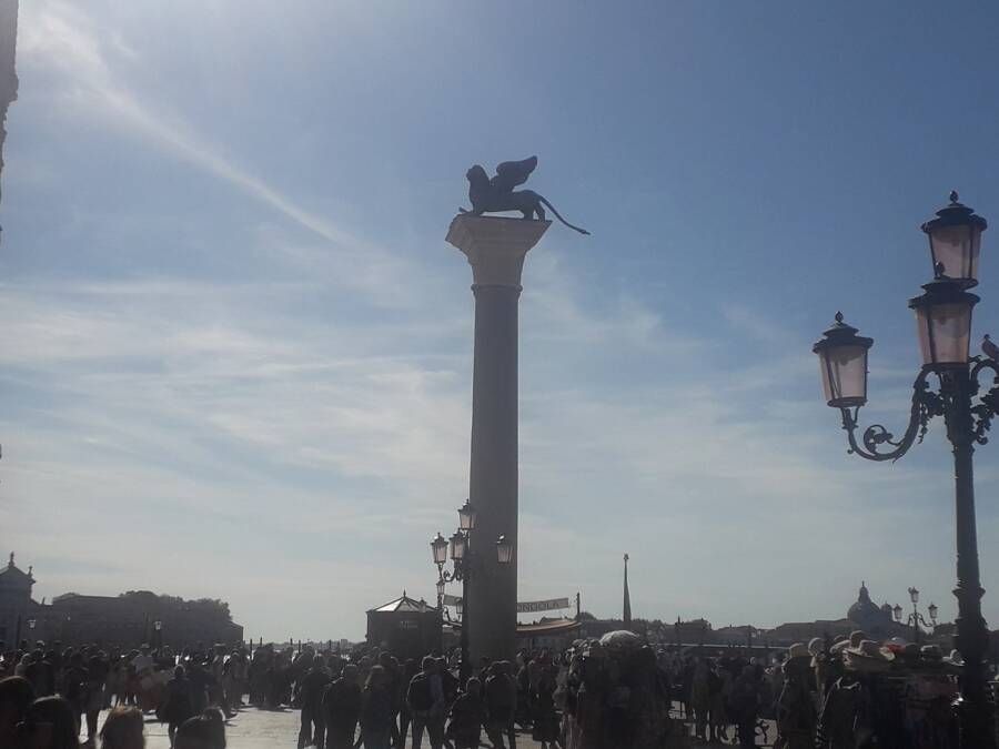 Lion Of Venice On Its Column