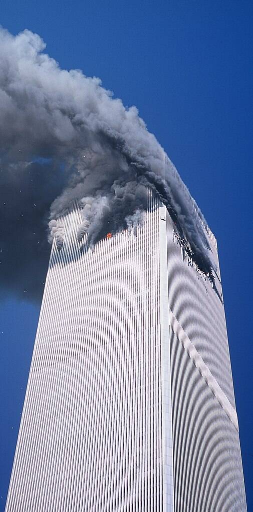 North Tower Burning