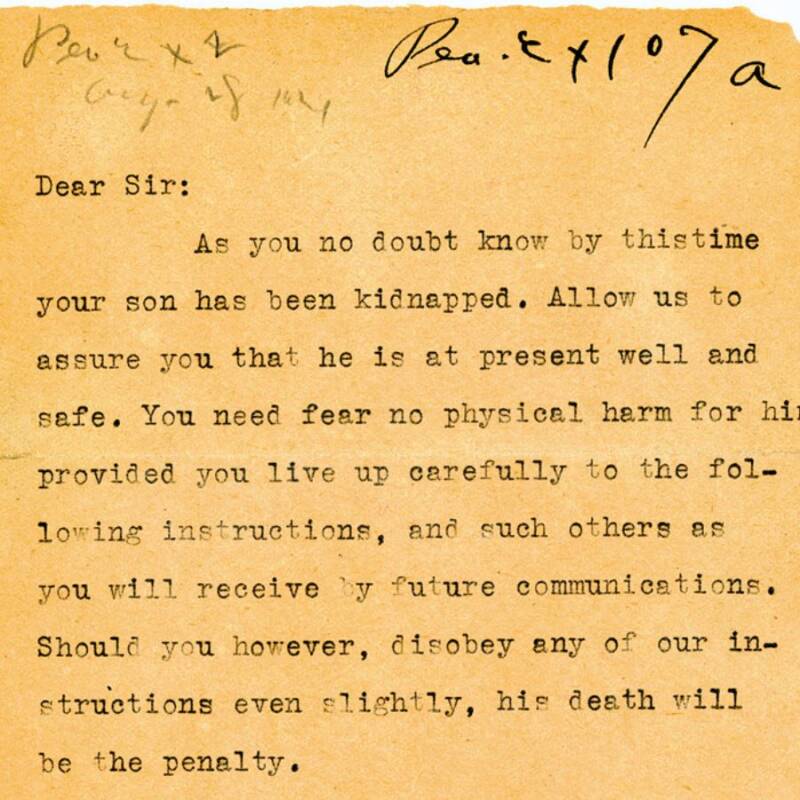 Ransom Note Written By Leopold And Loeb