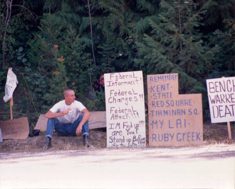 Proteste in Ruby Ridge