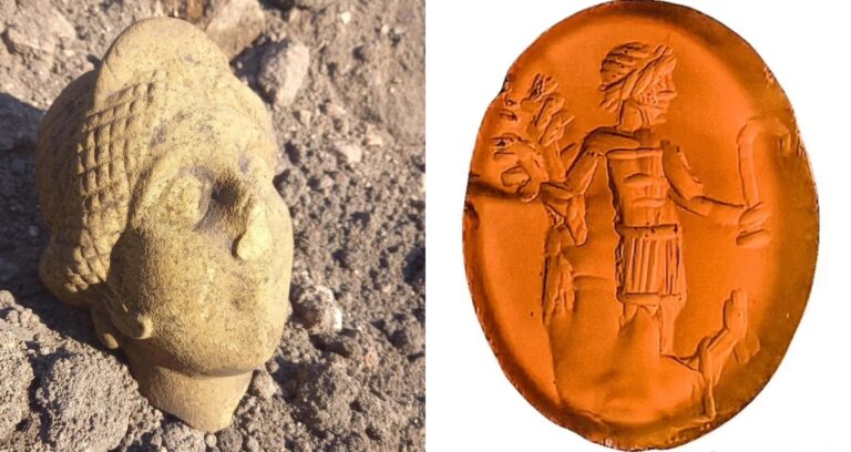 Carved Roman Head And Silvanus Gemstone Featured