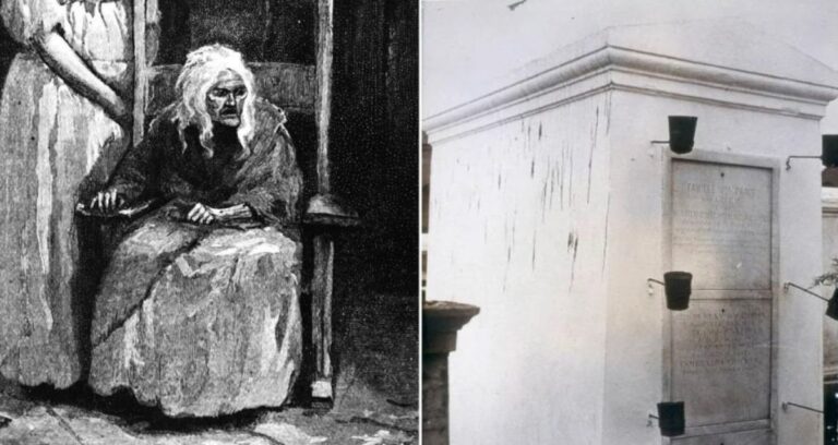 Marie Laveau Alongside Tomb Featured