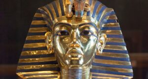 King Tut Mask Earring Holes Featured