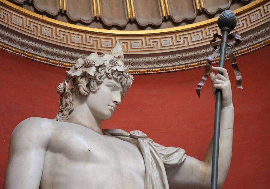 Antinous Holding A Thyrsus