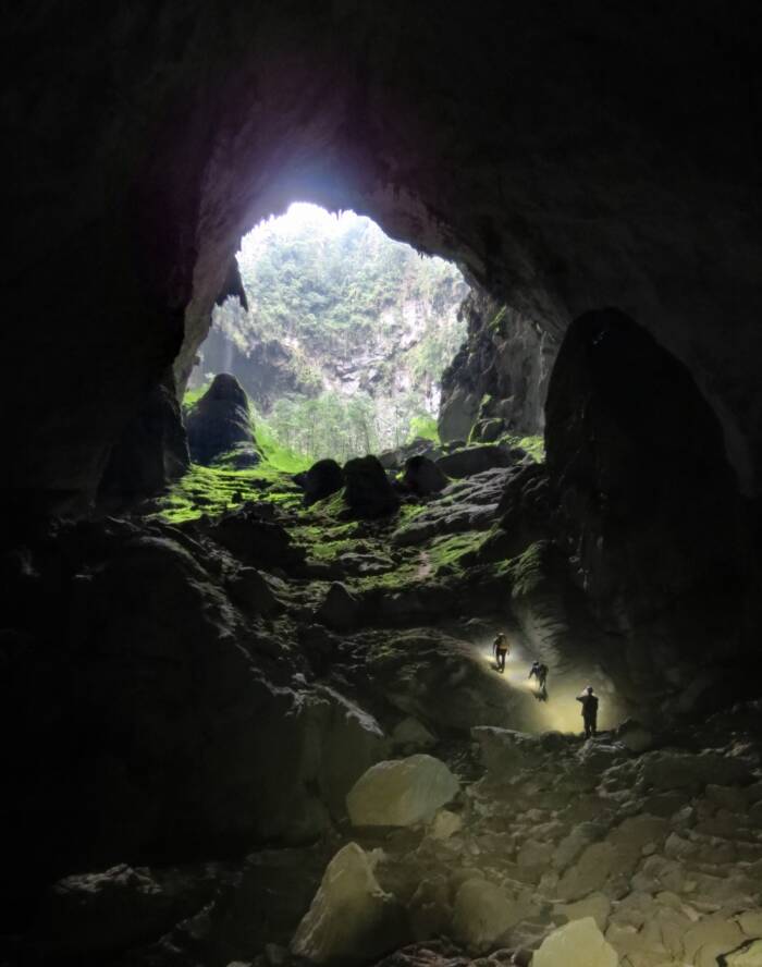 Cavers Inside Hang Son Doong