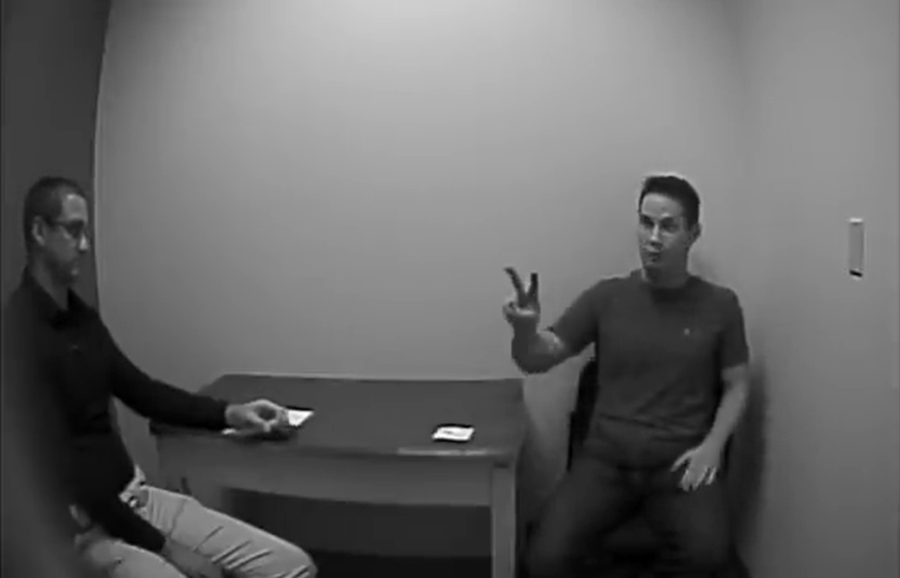 Keith Papini During A Police Interrogation