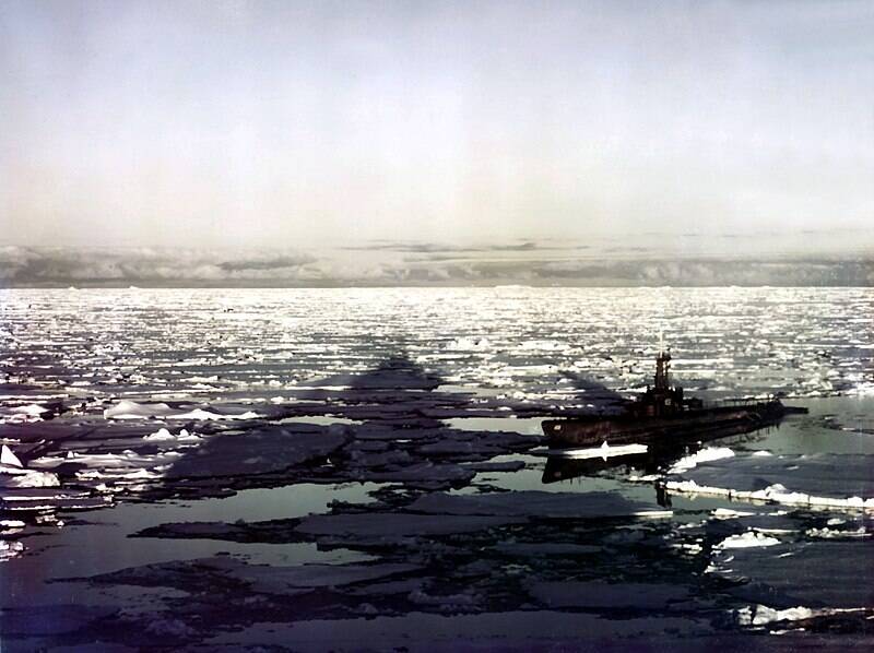 USS Sennet In Antarctic