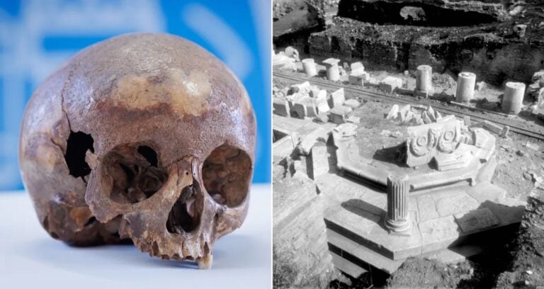 Ephesus Skull Alongside Tomb Featured