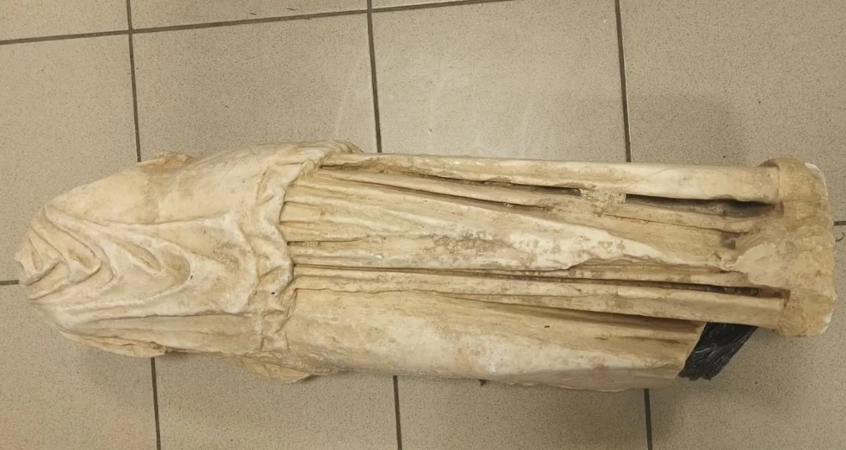 2,000-Year-Old Headless Statue Found Abandoned In A Garbage Bag Near The Greek City Of Thessaloniki