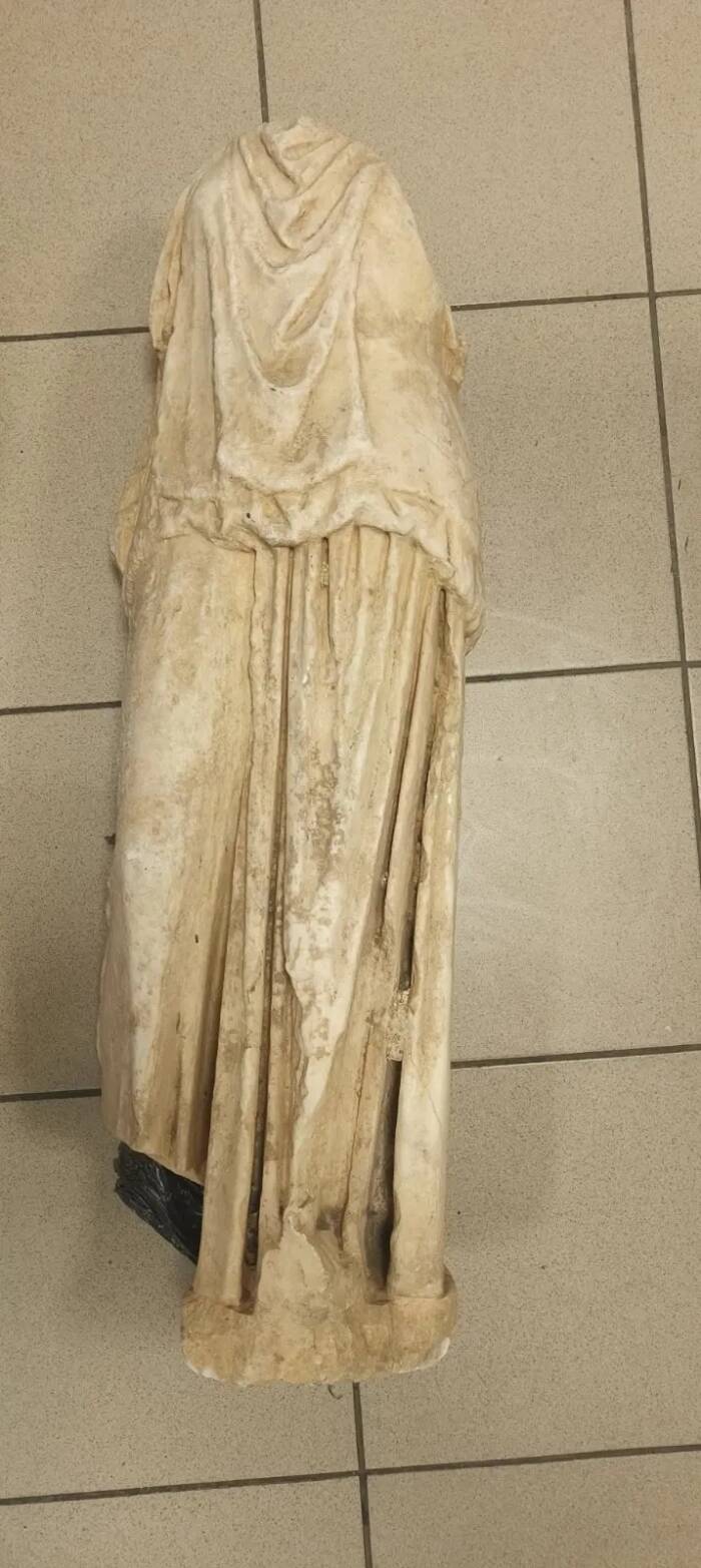 Greek Statue Found In Garbage Bag