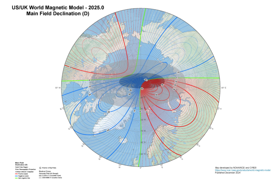 Magnetic North Pole Moving