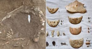 Pregnant Sacrifice Victim Alongside Grave Goods Featured